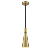 Photograph: Franklite Happy Small Satin Brass Pendant