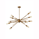 Photograph: Franklite Idaho Gold Finish 10 Light Semi-Flush Ceiling Light