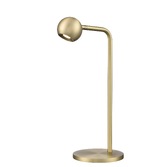 Photograph: Franklite Iris Led Desk Table lamp In Satin Brass With Adjustable Spot Head - 3000K