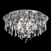 Photograph: Franklite Jazzy 500mm Polished Chrome 5 Light Flush Crystal Ceiling Light