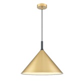 Photograph: Franklite Joy Large Single Pendant In Satin Brass