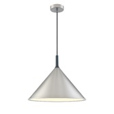 Photograph: Franklite Joy Large Single Pendant In Satin Nickel