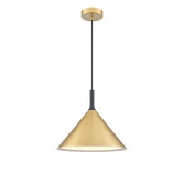 Photograph: Franklite Joy Small Single Pendant In Satin Brass