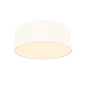 Photograph: Franklite Melissa 4 Light Flush Ceiling Light Cream Textured Fabric With Acrylic Diffuser