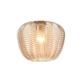 Photograph: Franklite Mezcla 507 Amber Chevron Glass Shade - 230mm Diameter - Glass Only
