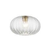 Photograph: Franklite Mezcla 508 Clear Chevron Glass Shade - 260mm Diameter - Glass Only