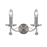 Photograph: Franklite Monaco Satin Nickel Double Wall Light