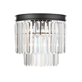 Photograph: Franklite Perdita Matt Black Crystal Wall Light