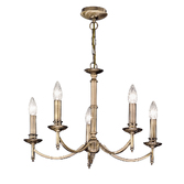 Photograph: Franklite Petrushka Bronze 5 Light Chandelier