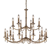 Photograph: Franklite Petrushka Bronze Two-Tier 18 Light Chandelier