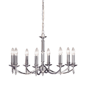 Photograph: Franklite Petrushka Polished Chrome 8 Light Chandelier