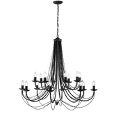 Photograph: Franklite Philly Matt Black 16 Light Chandelier