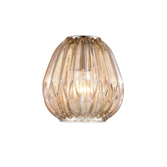 Photograph: Franklite Refract 353 Amber Faceted Glass Shade - 180mm Diameter - Glass Only