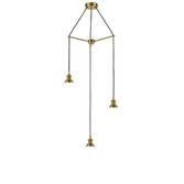 Photograph: Franklite Refract Aged Brass Finish 3 Light Pendant Suspension Spreader