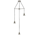 Photograph: Franklite Refract Satin Nickel Finish 3 Light Pendant Suspension Spreader