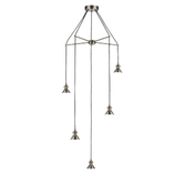 Photograph: Franklite Refract Satin Nickel Finish 5 Light Pendant Suspension Spreader