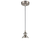 Photograph: Franklite Refract Satin Nickel Finish Single Pendant Suspension