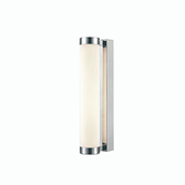Photograph: Franklite Relay Chrome Bathroom Led Wall Light Complete With Opal Acrylic Diffuser - IP44 - 3000K - Dimmable - 345mm