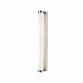 Photograph: Franklite Relay Large Chrome Bathroom Led Wall Light Complete With Opal Acrylic Diffuser - IP44 - 3000K - Dimmable - 645mm