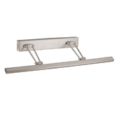 Photograph: Franklite Renaissance Satin Nickel Twin Arm Adjustable Picture Light - 630mm