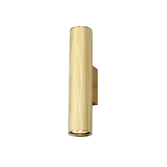 Photograph: Franklite Scout Ribbed Aged Brass Up And Down Indoor Wall Light
