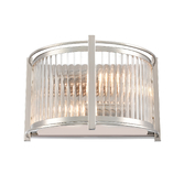 Photograph: Franklite Sloane Polished Nickel Wall Light Complete With Glass Rods
