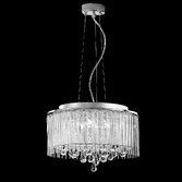 Photograph: Franklite Spirit 400mm Polished Chrome 6 Light Crystal Pendant Light