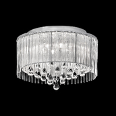 Photograph: Franklite Spirit 400mm Polished Chrome Crystal 6 Light Flush Ceiling Light