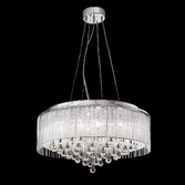 Photograph: Franklite Spirit 800mm Polished Chrome 8 Light Crystal Pendant Light