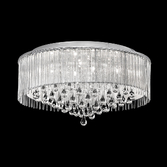 Photograph: Franklite Spirit 800mm Polished Chrome Crystal 8 Light Flush Ceiling Light