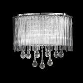 Photograph: Franklite Spirit Polished Chrome Crystal Double Wall Light