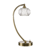 Photograph: Franklite Twista Bronze Table Lamp Complete With Clear Shade