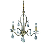 Photograph: Franklite Willow 3 Light Chandelier In Bronze