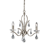 Photograph: Franklite Willow 3 Light Chandelier In Satin Nickel