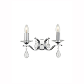 Photograph: Franklite Willow Polished Chrome Crystal Double Light