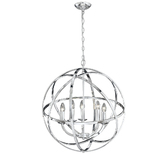 Photograph: Franklite Zany Polished Chrome 6 Light Orb Pendant Light