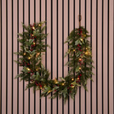 Photograph: FROSTED BERRIES LIT GARLAND 180CM - Battery Operated (3 X AA - Not Included)