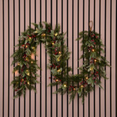 Photograph: FROSTED BERRIES LIT GARLAND 250CM - Battery Operated (3 X AA - Not Included)