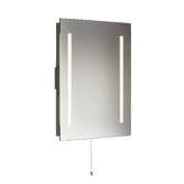 Photograph: Glimpse Rectangular Bathroom Mirror With 4000K LED Lights, Pull Cord & Shaver Socket