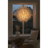 Photograph: Hanging Paper Star White Flower 78cm with Cord Set 230V