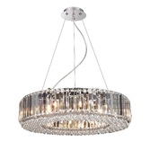 Photograph: Harper 12 Light Polished Chrome Large Crystal Round Ceiling Pendant Light