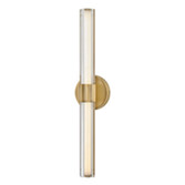 Photograph: Hinkley Georgette Lacquered Brass 2 Light Led Dimmable Bathroom Wall Light - IP44 - 3000K