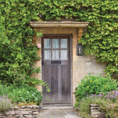 Photograph: Hinkley Monte Black Medium Exterior Wall Light Clear Cut Glass - IP44