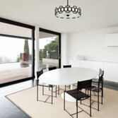 Photograph: Hinkley Sabina Black Large 4 Light Pendant Ceiling Light Complete With Polycotton Shade - Uk Made