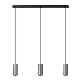 Photograph: Idolite Adele 1m Linear Pendant (FRAME ONLY), 3 x E27, Gun Metal/Satin Black