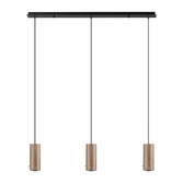 Photograph: Idolite Adele 1m Linear Pendant (FRAME ONLY), 3 x E27, Titanium Gold/Satin Black