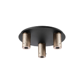 Photograph: Idolite Adele 48cm Round Ceiling Light (FRAME ONLY), 3 x E27, Titanium Gold/Satin Black