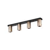 Photograph: Idolite Adele 90cm Linear Ceiling Light (FRAME ONLY), 4 x E27, Titanium Gold/Satin Black