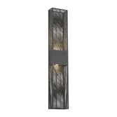 Photograph: Idolite Aiken Up/Down Wall Lamp, 2 x 10W LED, 3000K, 1500lm, IP54, Anthracite With 900mm Lined Grate Pattern Shade (A)