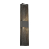 Photograph: Idolite Aiken Up/Down Wall Lamp, 2 x 10W LED, 3000K, 1500lm, IP54, Anthracite With 900mm Mesh Oval Pattern Shade (B)